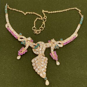 Elegant Gold and Multicolor Necklace